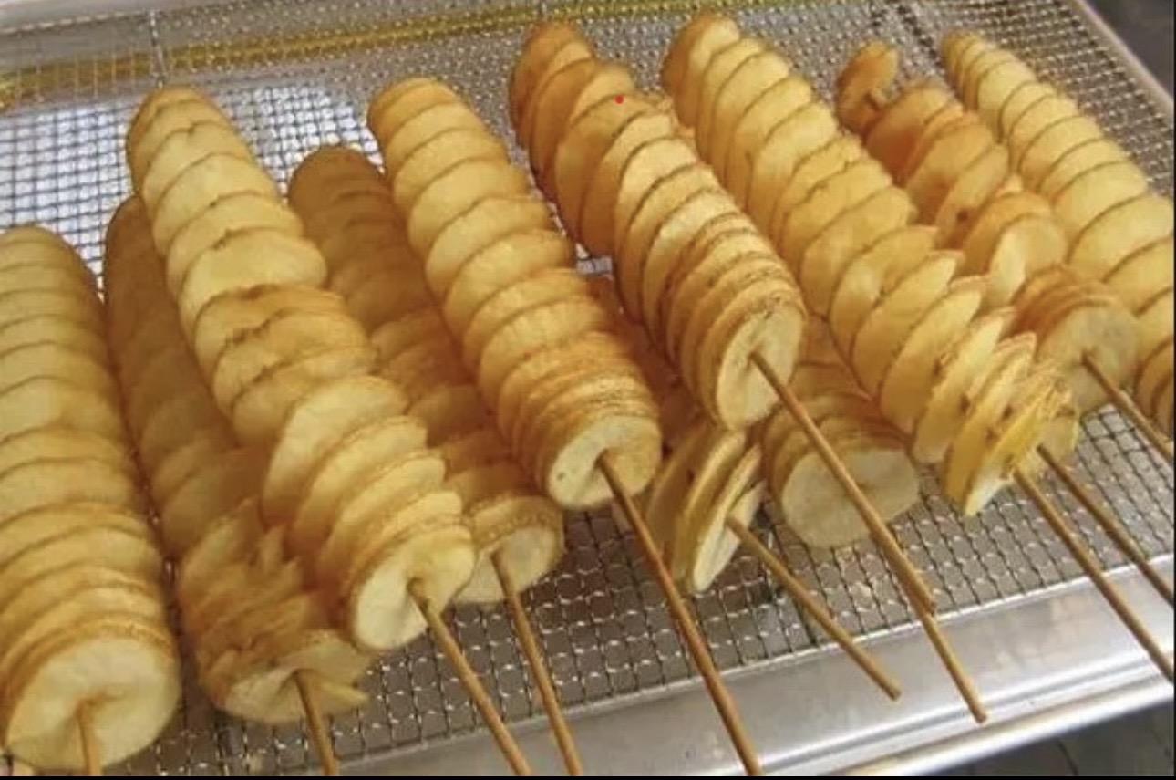 Spiral potatoes ready